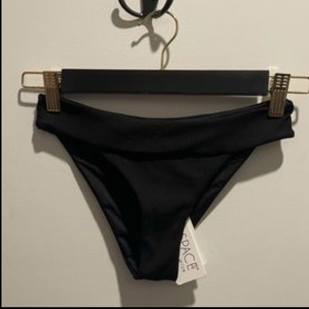 L*SPACE black bikini bottoms